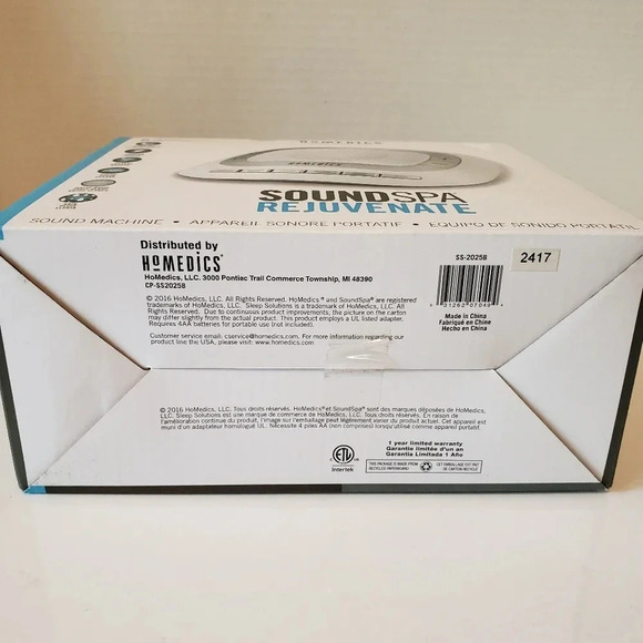 NWOT,Homedics Sleep Solutions,Sound Spa Rejuvenate, Sound Machine. - Picture 8 of 10